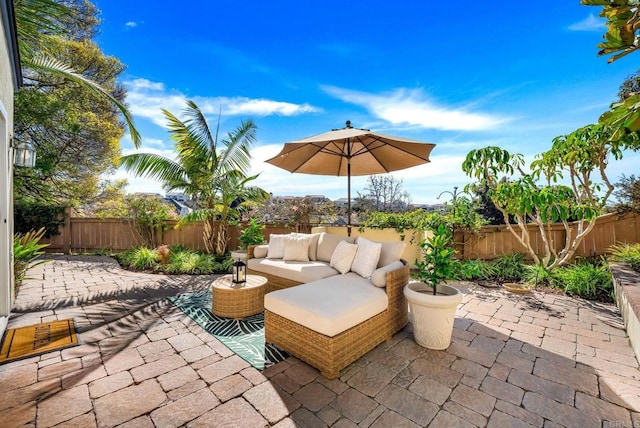 view of patio / terrace with a fenced backyard