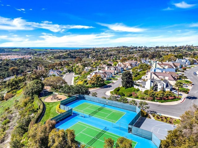 drone / aerial view with a residential view