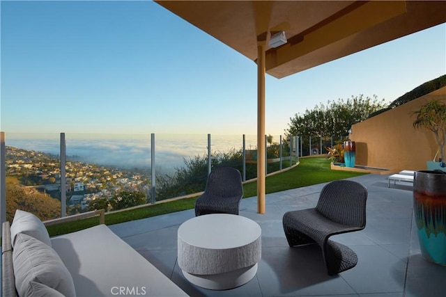 view of patio / terrace with an outdoor living space