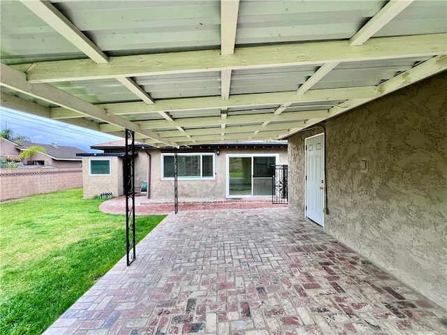 view of patio with fence