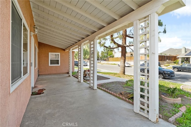 view of patio / terrace with fence