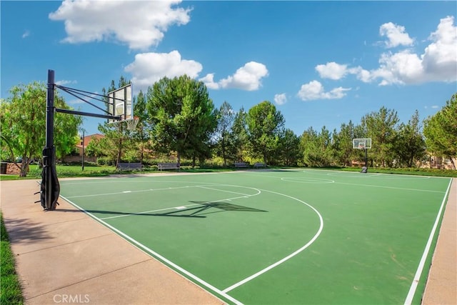 view of basketball court featuring community basketball court