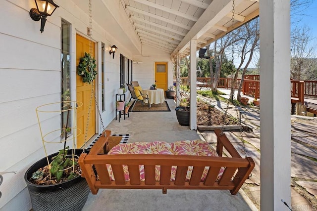 view of patio / terrace with fence