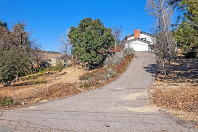 exterior space featuring a detached garage