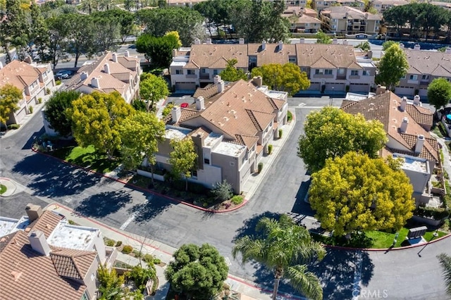 drone / aerial view with a residential view