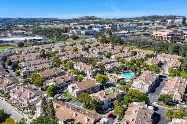 aerial view featuring a residential view