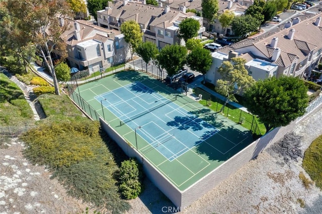 drone / aerial view with a residential view