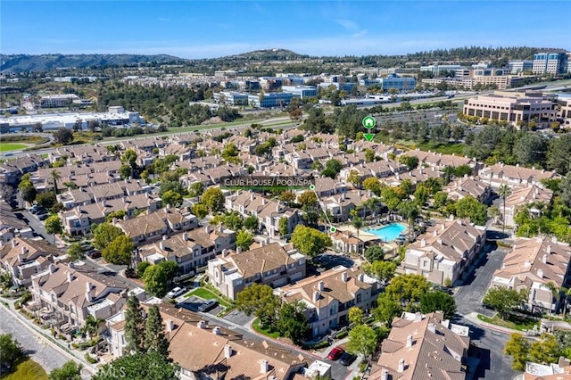 aerial view featuring a residential view