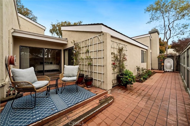 view of patio with fence