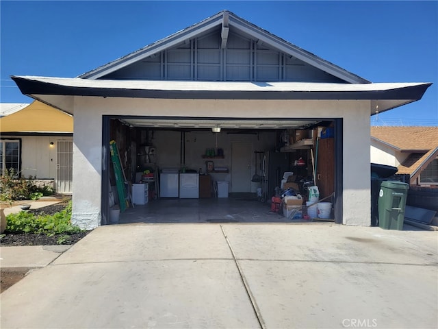 316 Mcbroom Ave, Barstow, CA 92311 - garage with independent washer and dryer and concrete driveway