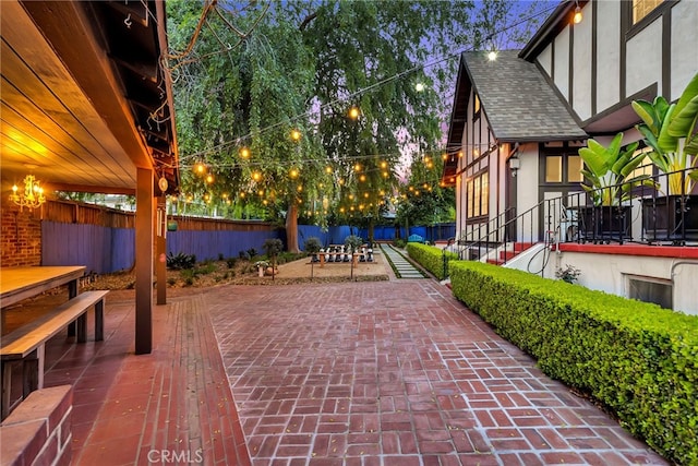 view of patio with fence