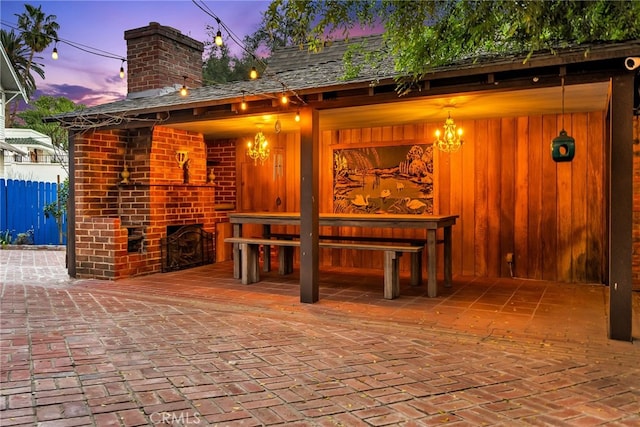 view of patio with fence