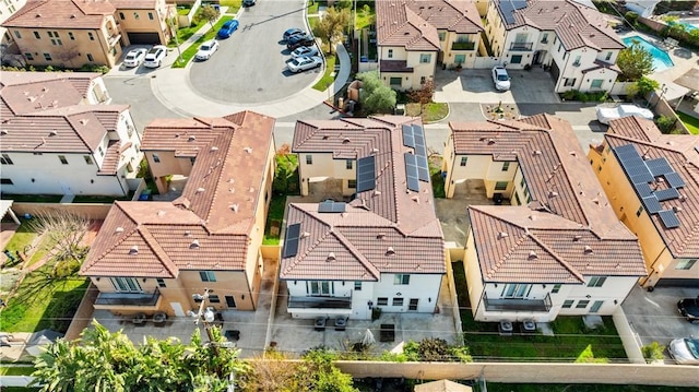 drone / aerial view with a residential view