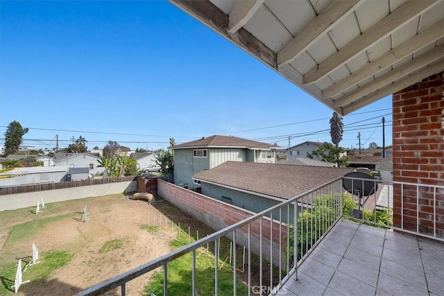 balcony featuring a residential view