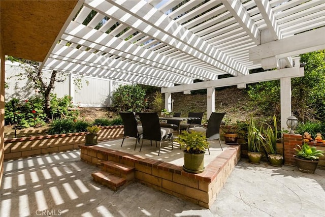 view of patio with outdoor dining space