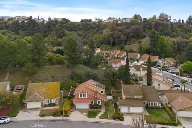 aerial view featuring a residential view