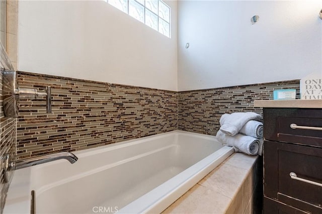 full bath featuring a garden tub