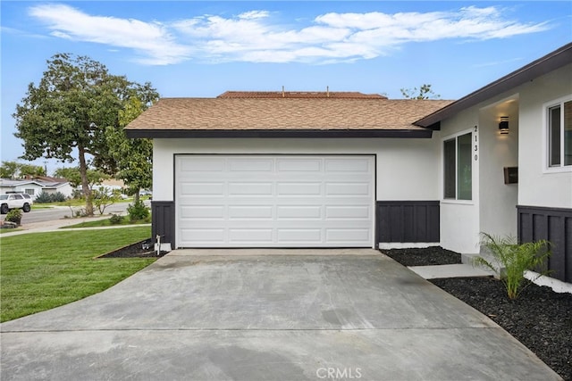 garage with driveway