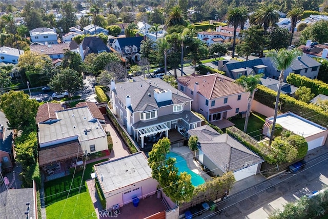 drone / aerial view featuring a residential view