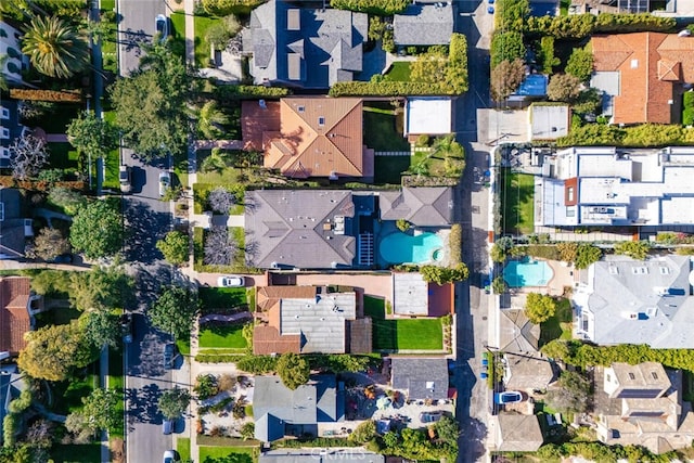 aerial view featuring a residential view