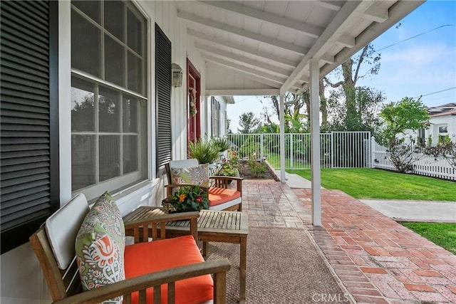 view of patio / terrace with fence