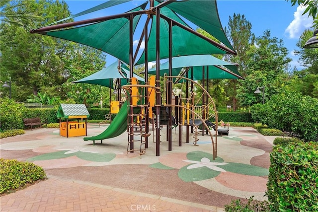 view of community jungle gym