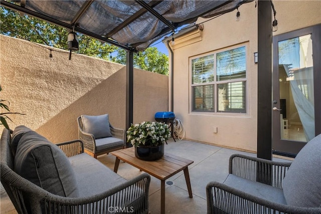 view of patio / terrace with a fenced backyard