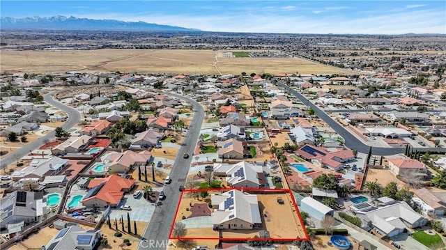20368 Majestic Dr, Apple Valley, CA 92308 - aerial view of residential area featuring property boundaries highlighted and a mountainous background