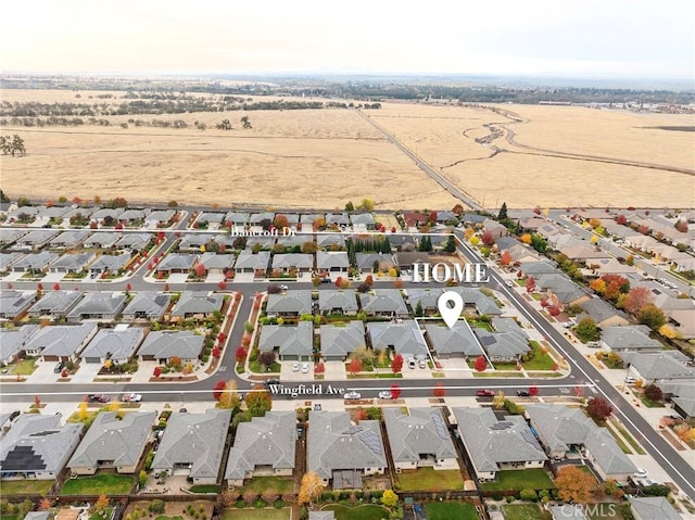 drone / aerial view featuring a residential view