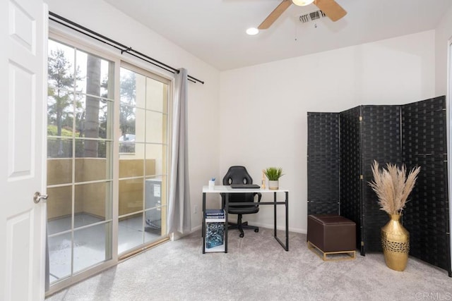 2203 Huntington Point Dr Unit 4, Chula Vista, CA 91914 - carpeted office featuring ceiling fan and baseboards