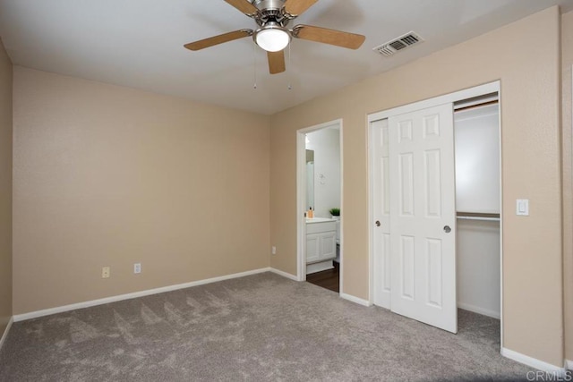 2203 Huntington Point Dr Unit 4, Chula Vista, CA 91914 - unfurnished bedroom featuring carpet, baseboards, ensuite bathroom, a closet, and ceiling fan