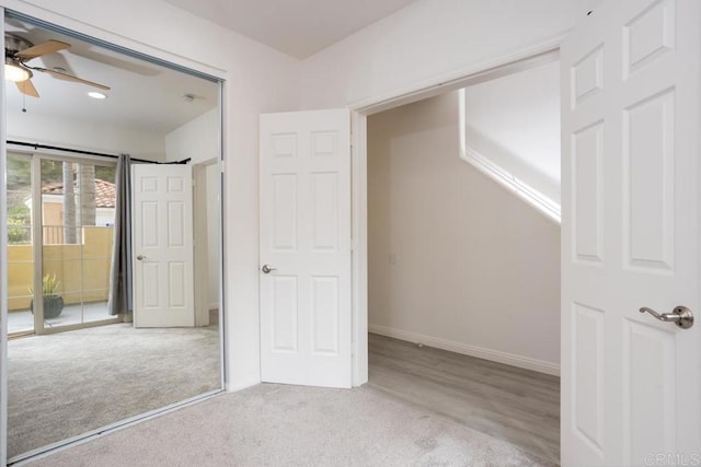 2203 Huntington Point Dr Unit 4, Chula Vista, CA 91914 - unfurnished bedroom featuring carpet, baseboards, access to exterior, and a ceiling fan