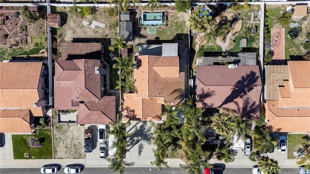 aerial view with a residential view