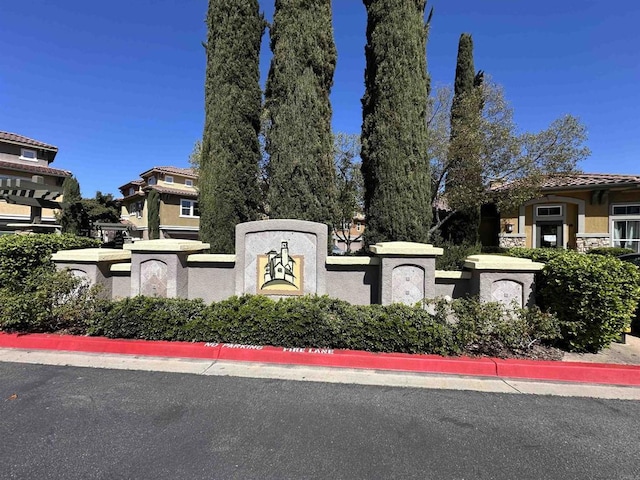 view of community sign