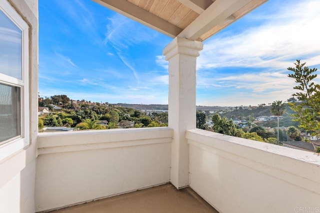 view of balcony