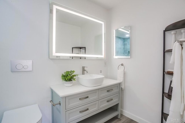 4197 Tiberon Dr, Oceanside, CA 92056 - bathroom with baseboards, toilet, and vanity