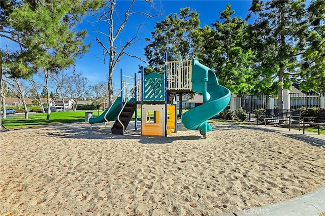 community playground featuring fence