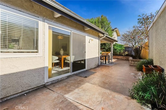 view of patio with fence