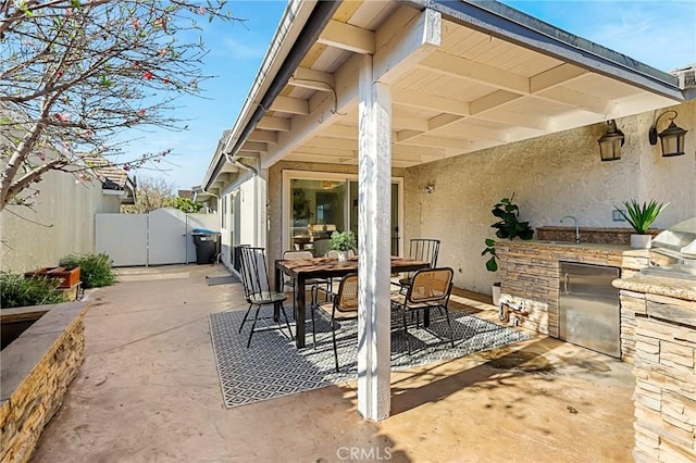 view of patio / terrace featuring outdoor dining area and area for grilling