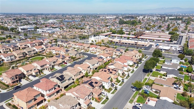 aerial view with a residential view