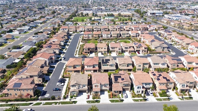 aerial view with a residential view