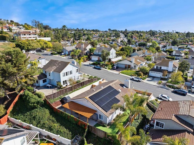 drone / aerial view with a residential view