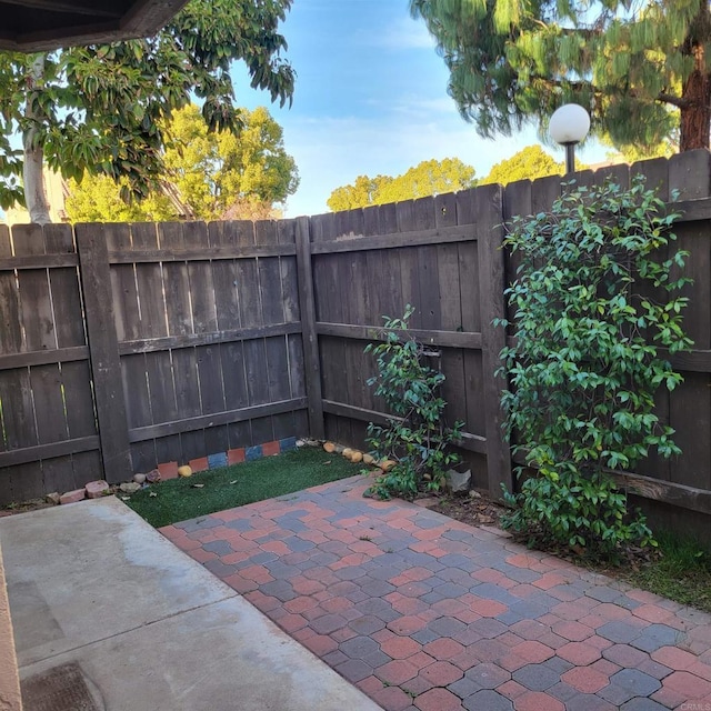 view of patio / terrace featuring a fenced backyard