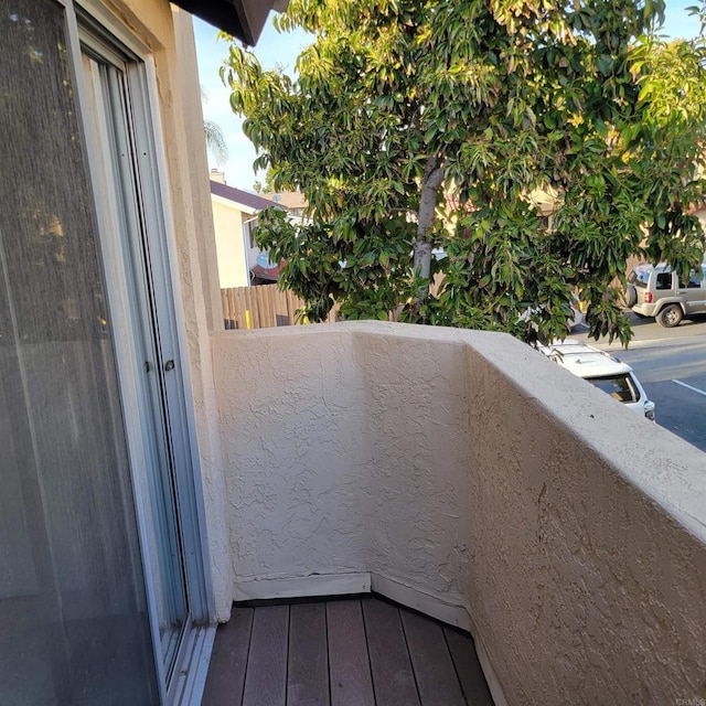 view of balcony