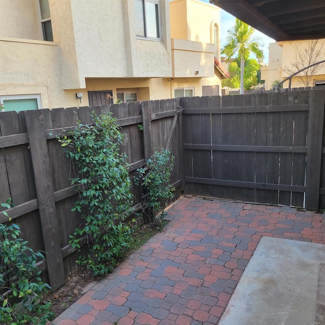 view of patio / terrace with fence