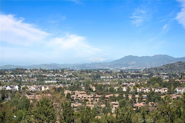 view of mountain feature featuring a residential view