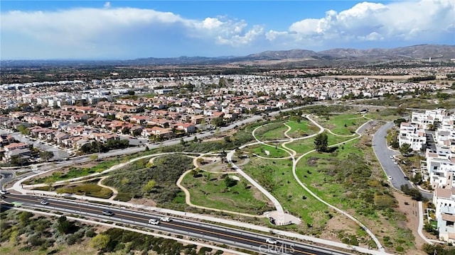 aerial view featuring a mountain view