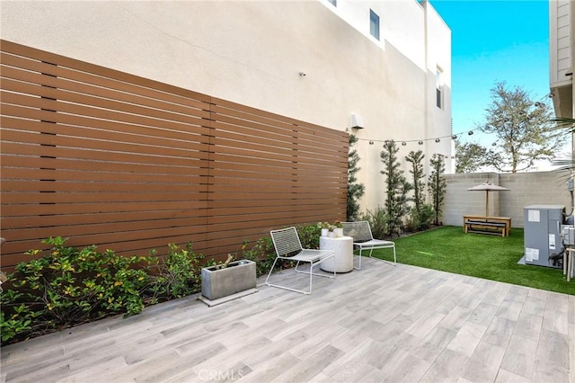 view of patio / terrace with fence