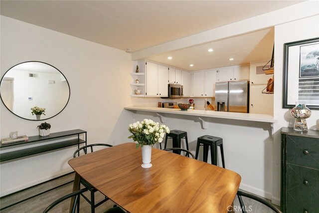 24837 Apple St Unit B, Newhall, CA 91321 - dining space featuring recessed lighting and baseboards