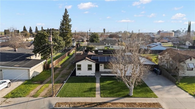 bird's eye view with a residential view